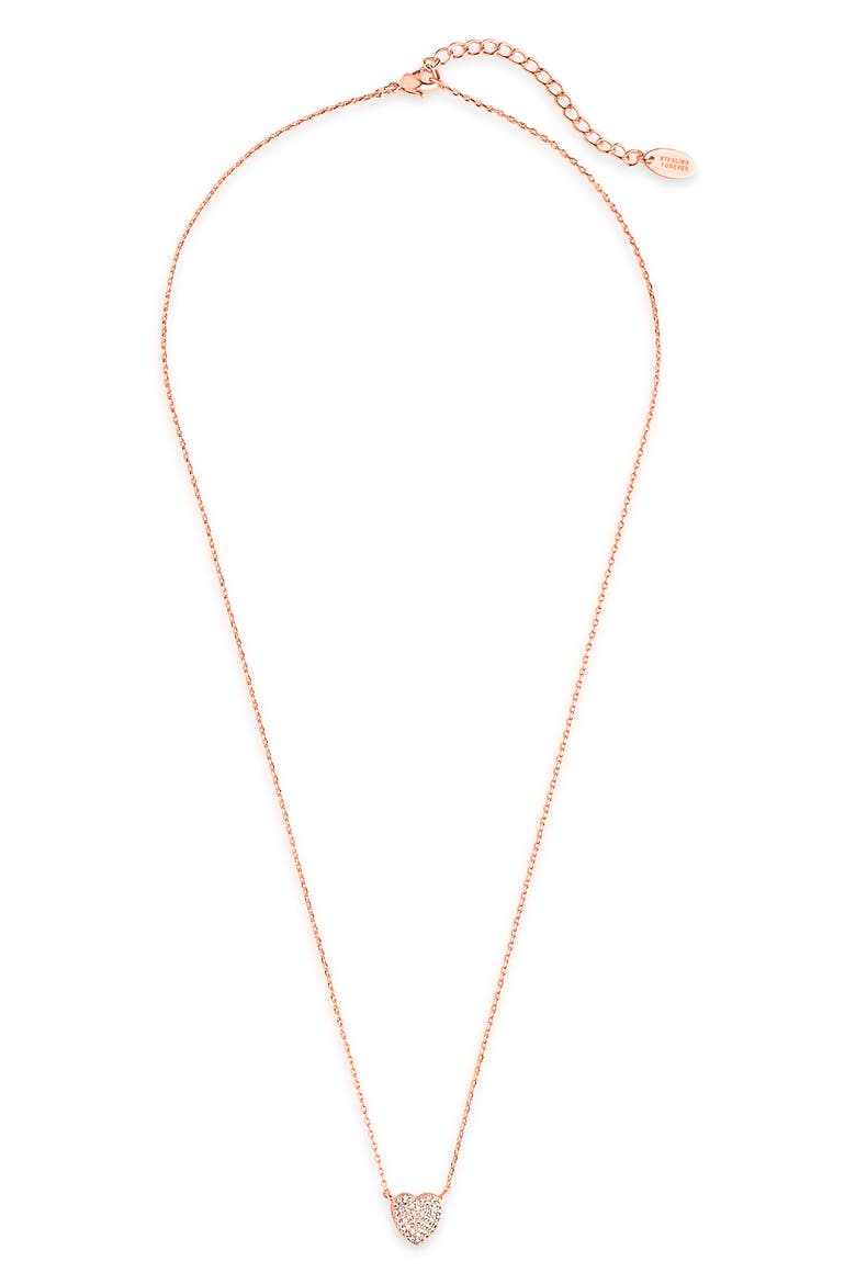 Heart Pendant Necklace, Main, color, ROSE GOLD