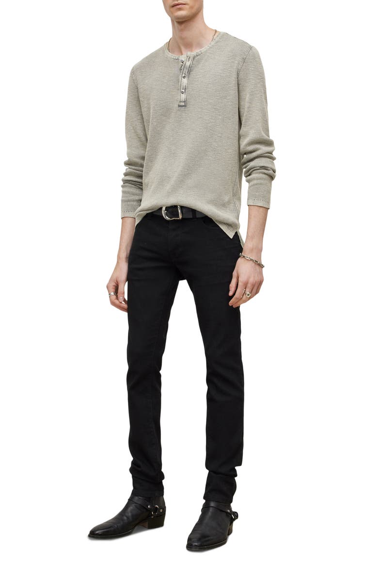 Memphis Waffle Long Sleeve Henley, Alternate, color, GREY HTHR