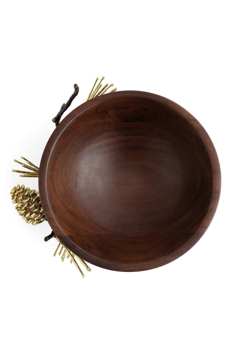 Michael Aram Pine Cone Small Wood Bowl, Alternate, color, Brown