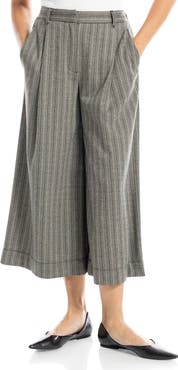 MAX STUDIO Double Knit Striped Culottes