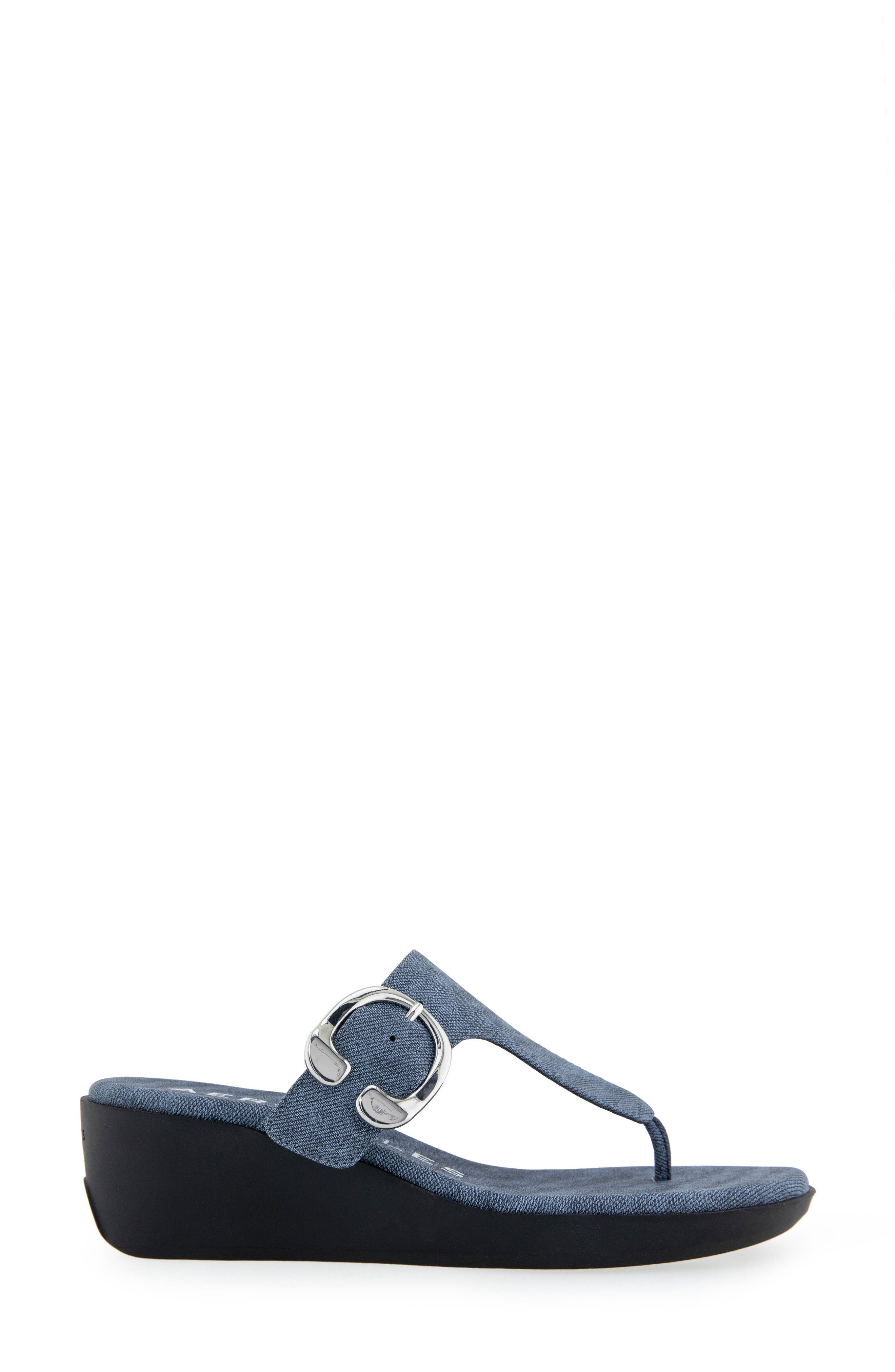 Aerosoles Izola Wedge Sandal, Alternate, color, Blue Jean Denim