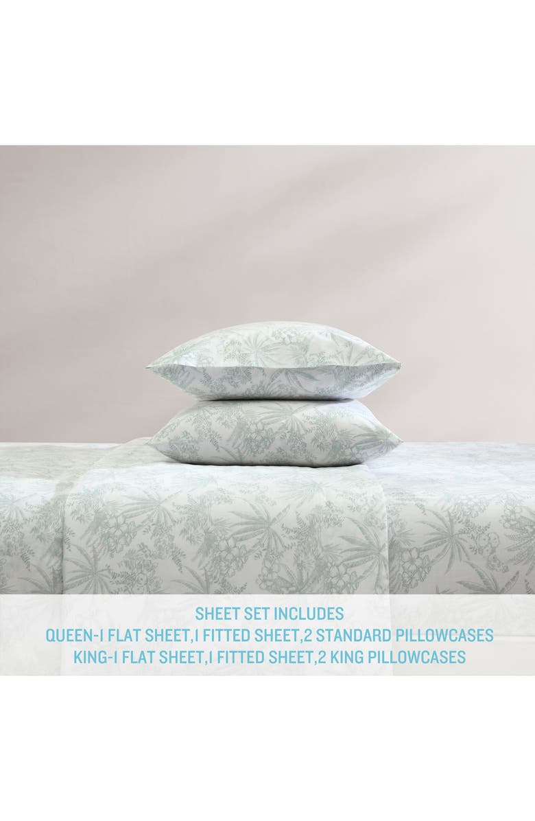 Tommy Bahama Pen & Ink Palm Sheet Set, Alternate, color, Green