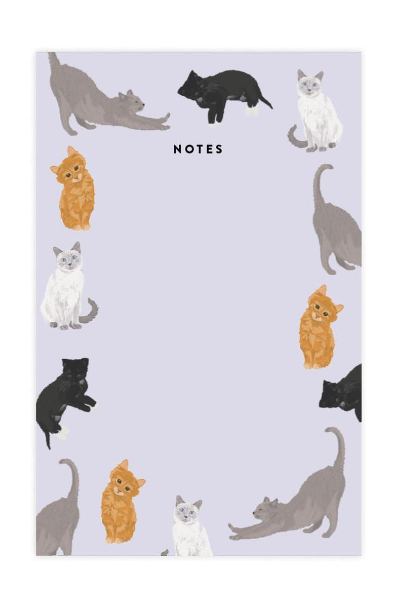 Joy Paper Co. Cat Notes Notepad, Main, color, Light Purple