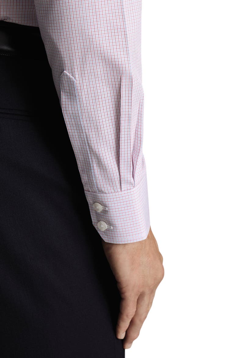 Non-Iron Poplin Check Shirt, Alternate, color, Washed Red