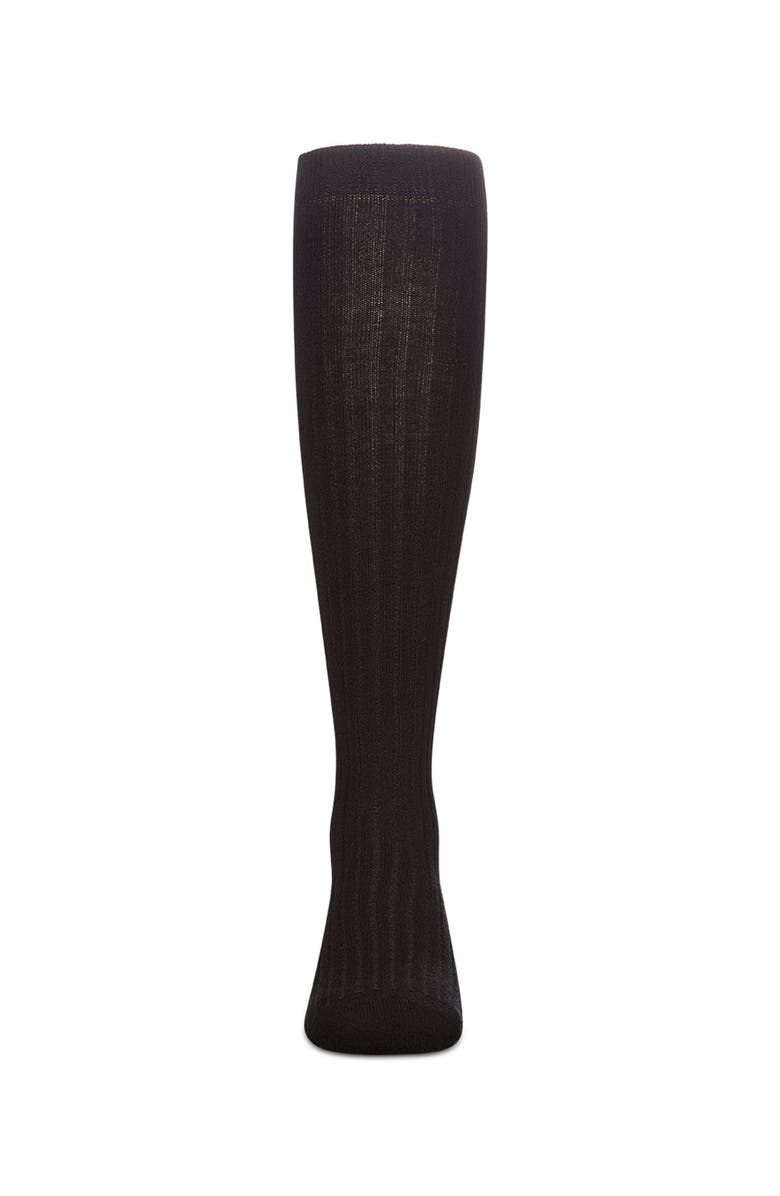 MeMoi Ribbed Knee High Sock, Alternate, color, Black