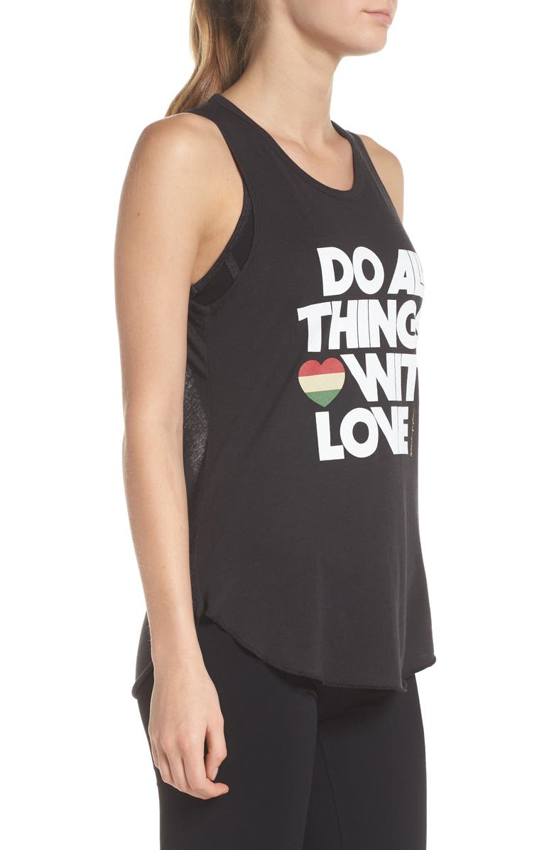 Spiritual Gangster Do All Things with Love Open Back Tank, Alternate, color,