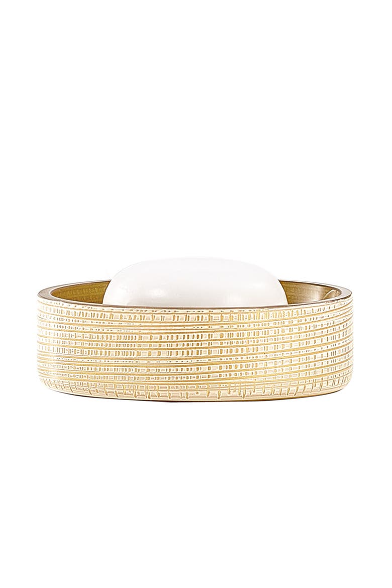 Woven Gold Soap Dish, Main, color, GOLD