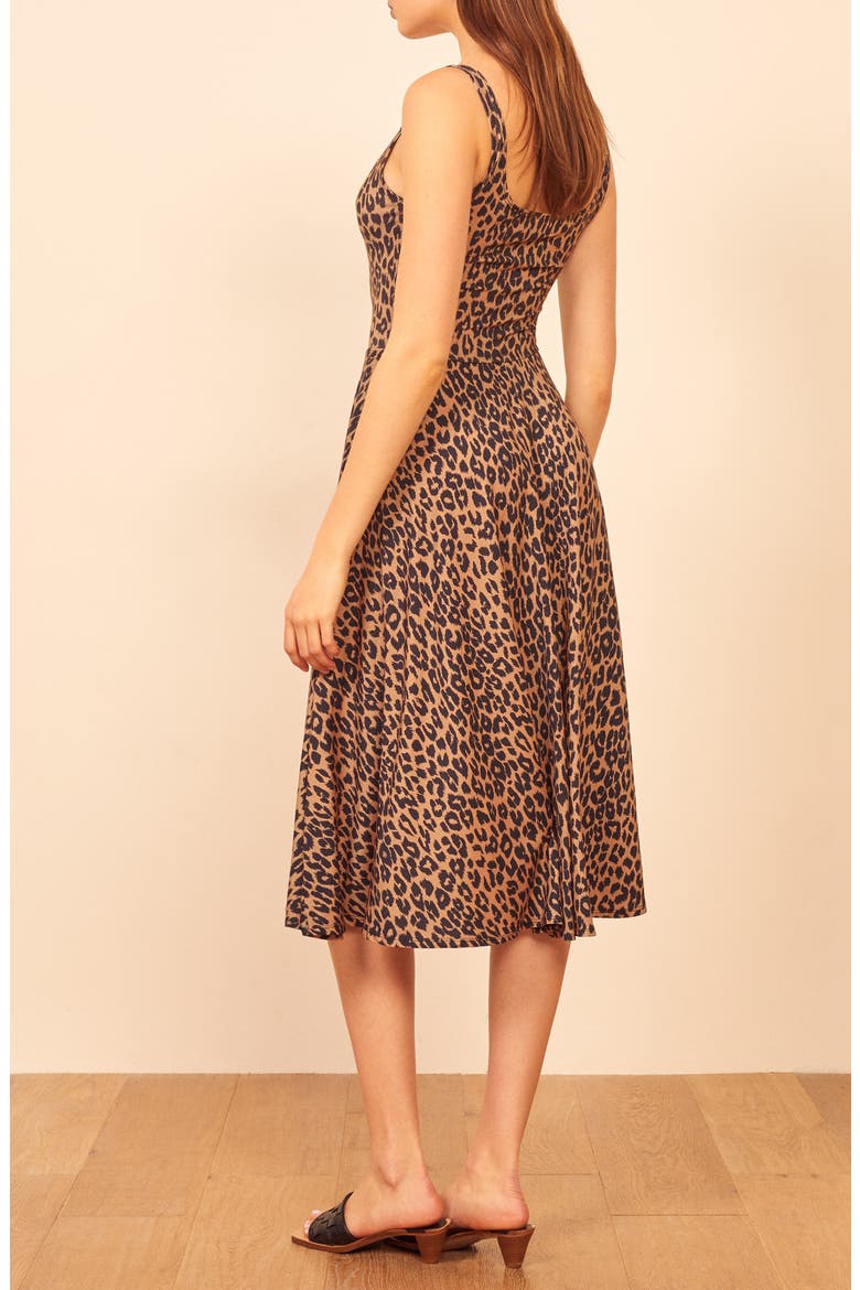Rou Midi Fit & Flare Dress, Alternate, color, COUGAR