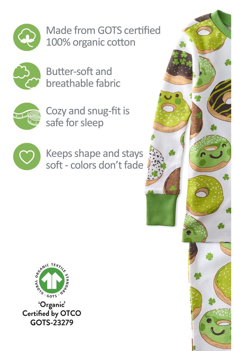 Kids' Zen Two-Piece Organic Cotton Pajamas, Alternate, color, FROGGIE SWEETS