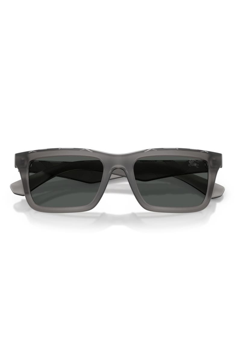 Burberry 53mm Rectangular Sunglasses, Alternate, color, Matte Grey / Dark Grey