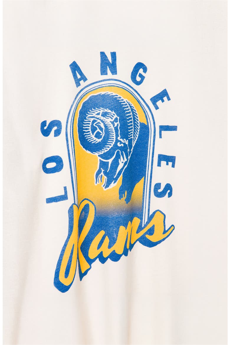 Los Angeles Rams Cotton Graphic T-Shirt, Alternate, color, BIRCH
