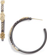 Armenta Old World Diamond Hoop Earrings