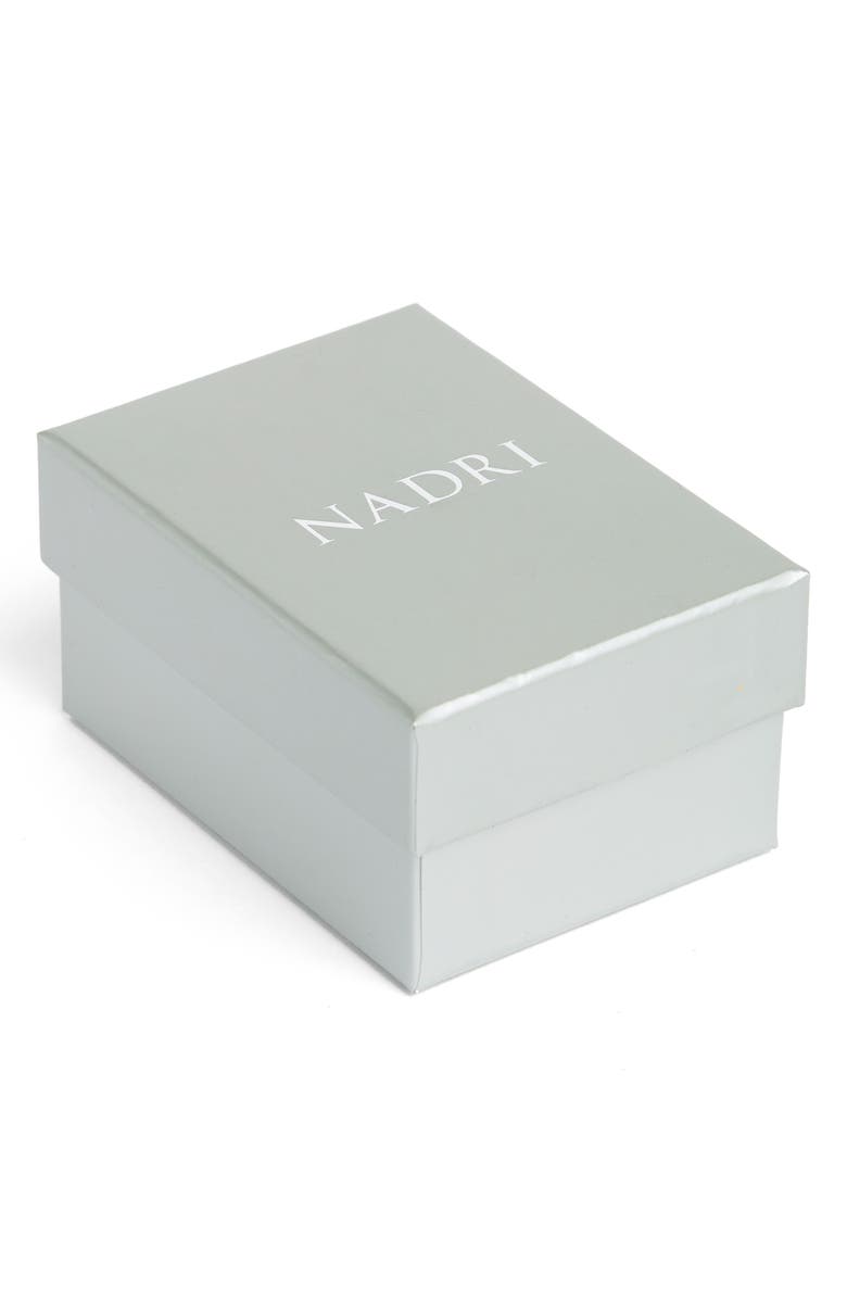 Nadri 18K Gold Plated Round CZ Drop Huggie Hoop Earrings, Alternate, color, Gold