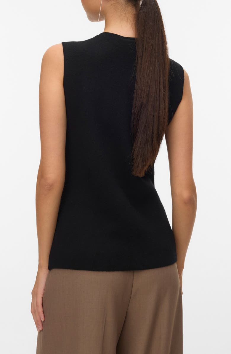 VERO MODA Saba Button Front Sweater Vest, Alternate, color, Black