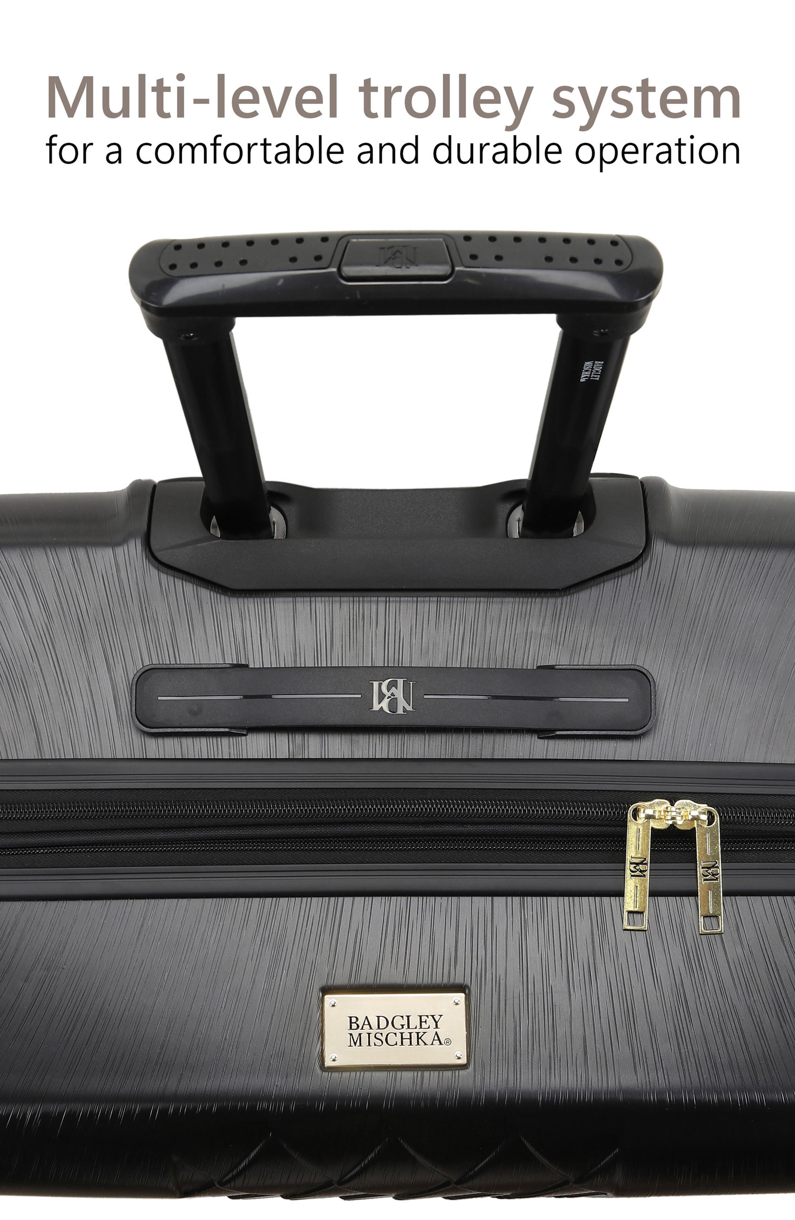 Badgley Mischka Collection Diamond Hardshell 3-Piece Luggage Set, Alternate, color, 