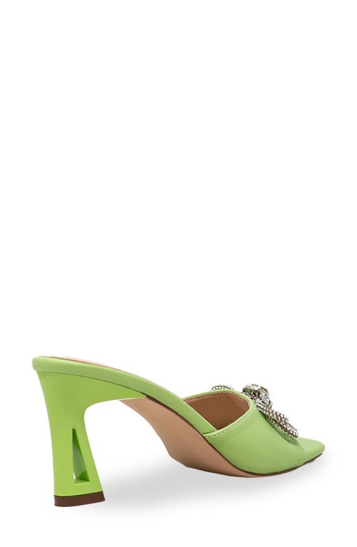 Chase & Chloe Chase And Chloe Arabella Rhinestone Bow Mule Sandal