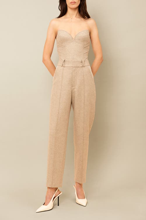 Contessa Mills Aconitum Structured Elegant Wool And Silk Lined Corset In Neutral