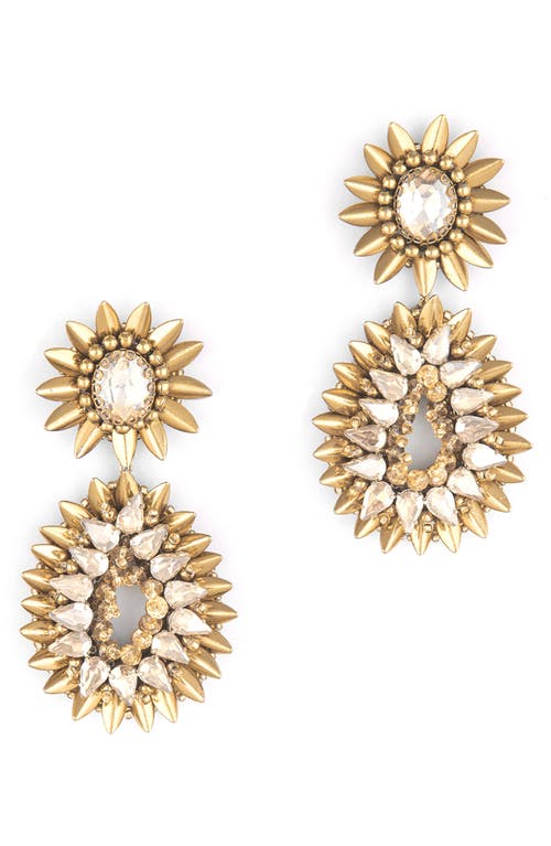 Deepa Gurnani Pia Statement Drop Earrings In Gold