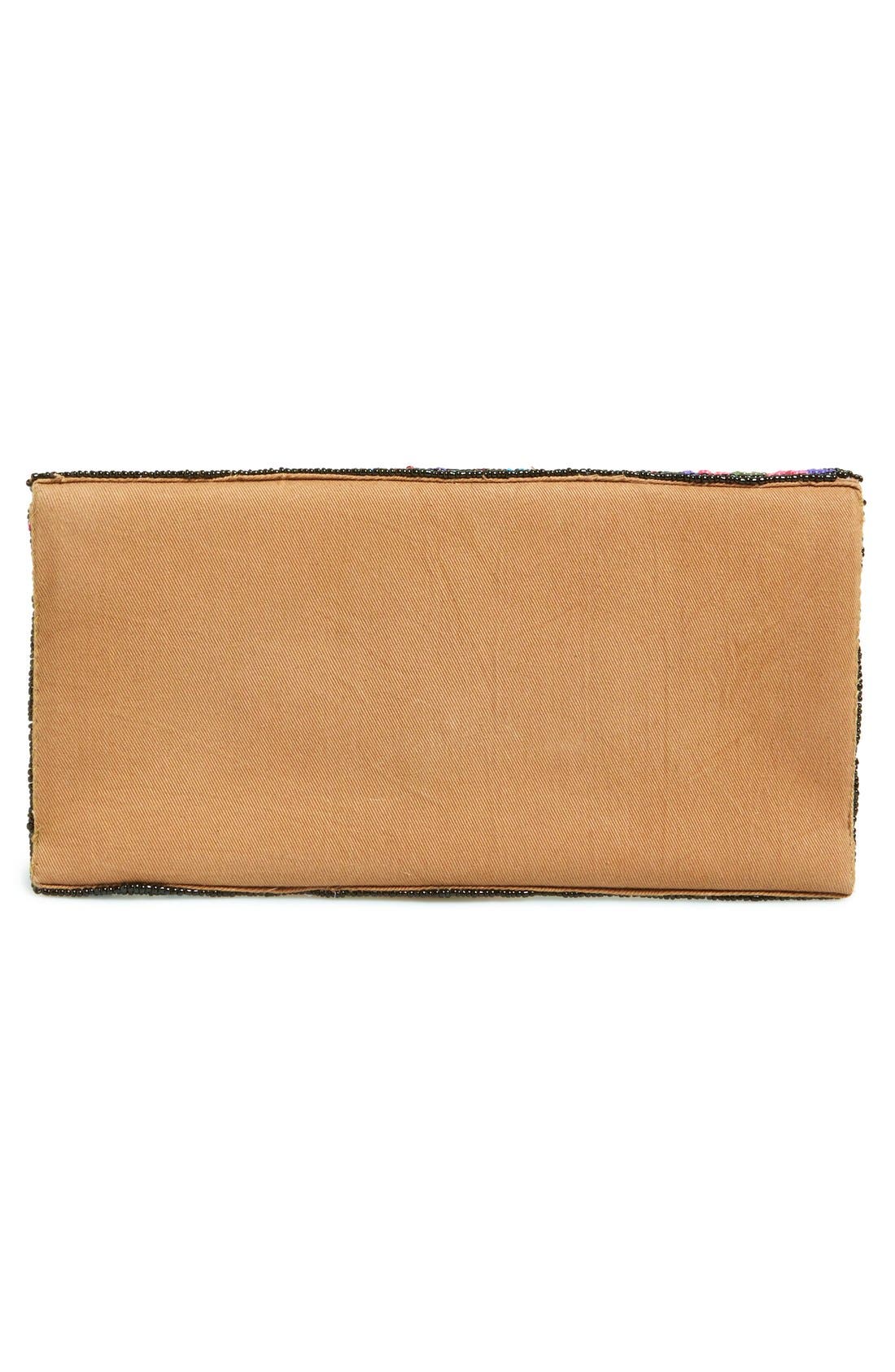 Beaded Envelope Clutch, Alternate, color, PINK MULTI