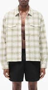 Represent Plaid Texture Sheer Flannel Button-Up Shirt