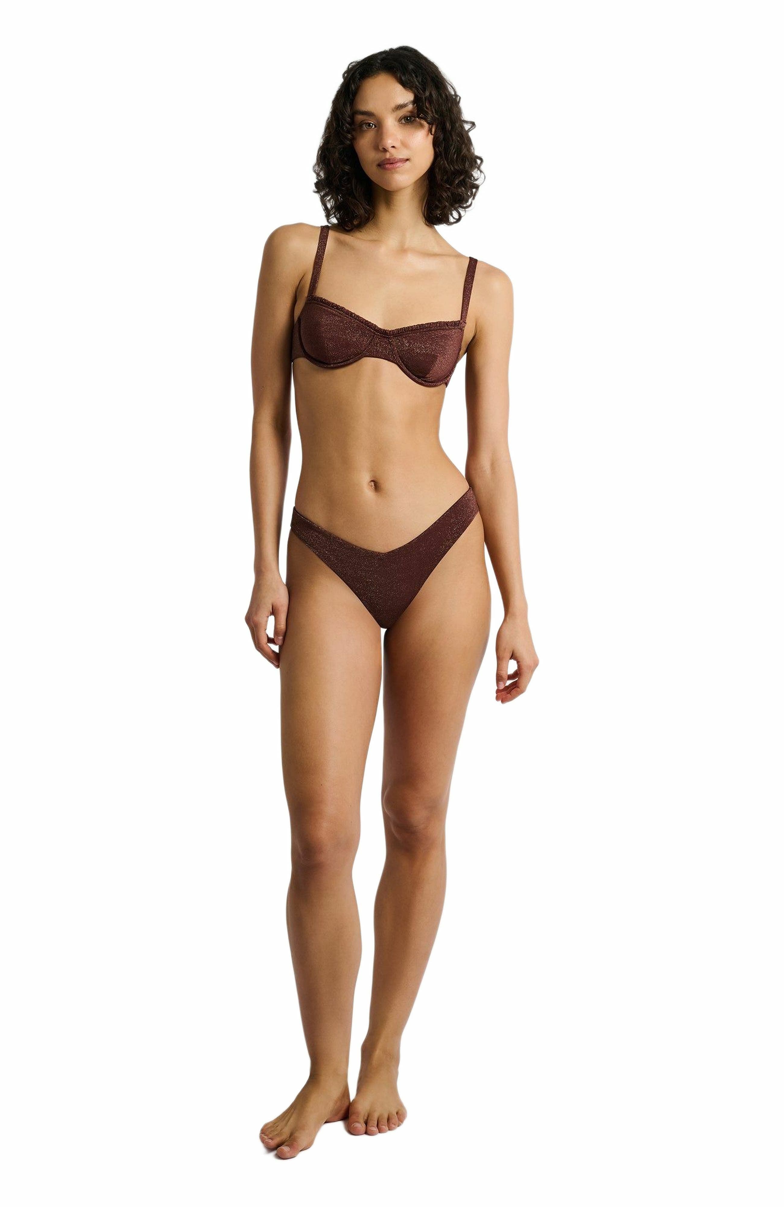 ruched swim top