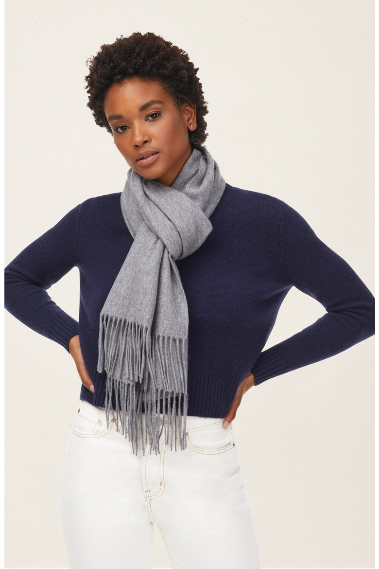 Casey Cashmere Scarf, Main, color, Heather Grey