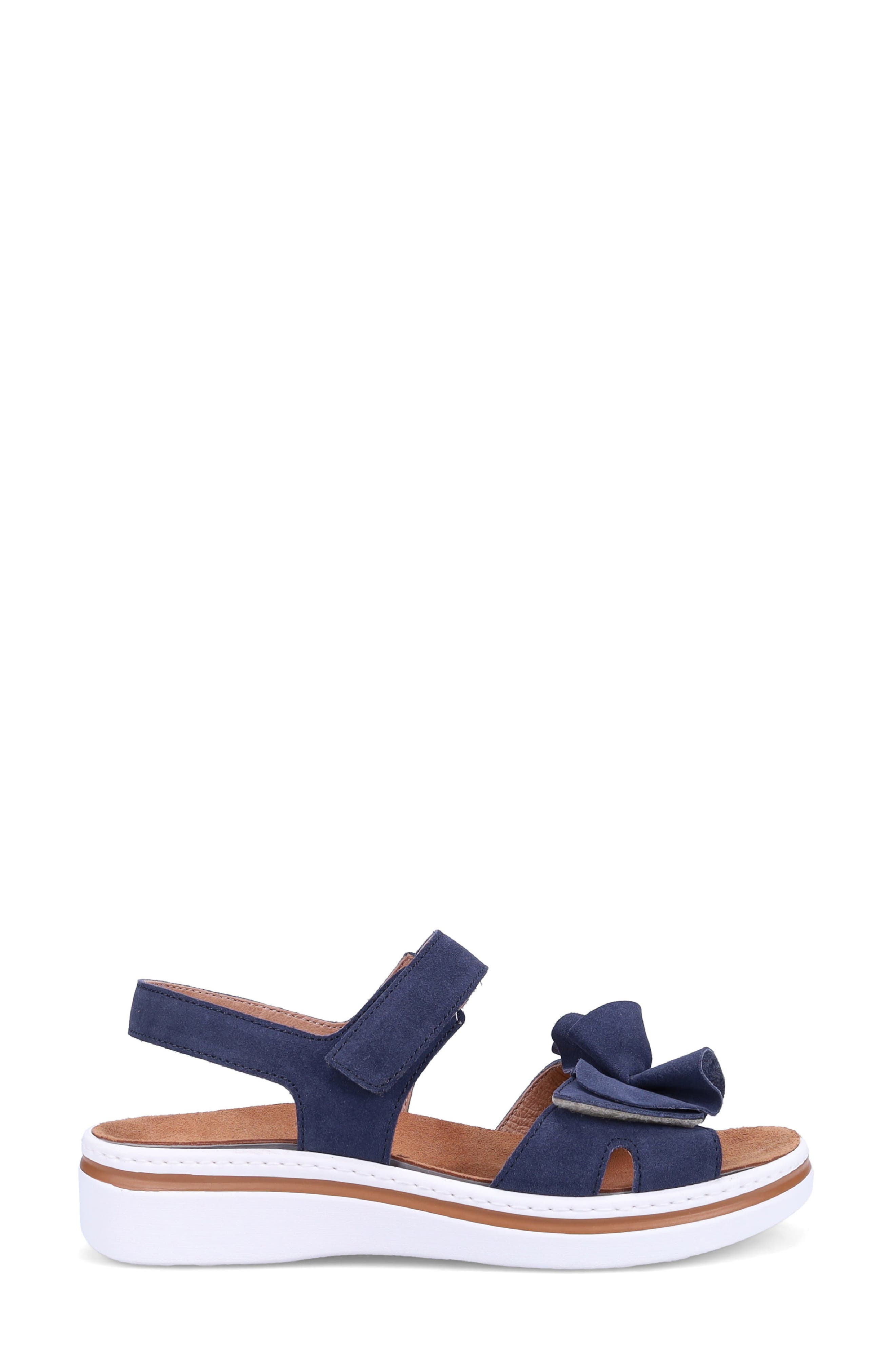 Ron White Frances Slingback Platform Wedge Sandal, Alternate, color, French Navy