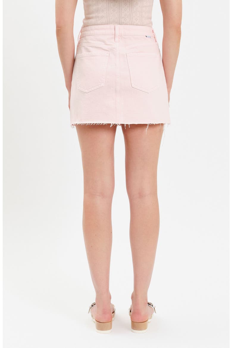 Malibu Denim Miniskirt, Alternate, color, THINK PINK