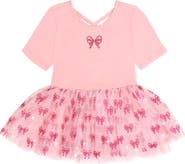 Huxbaby Glitter Bow Tutu Tulle Dress