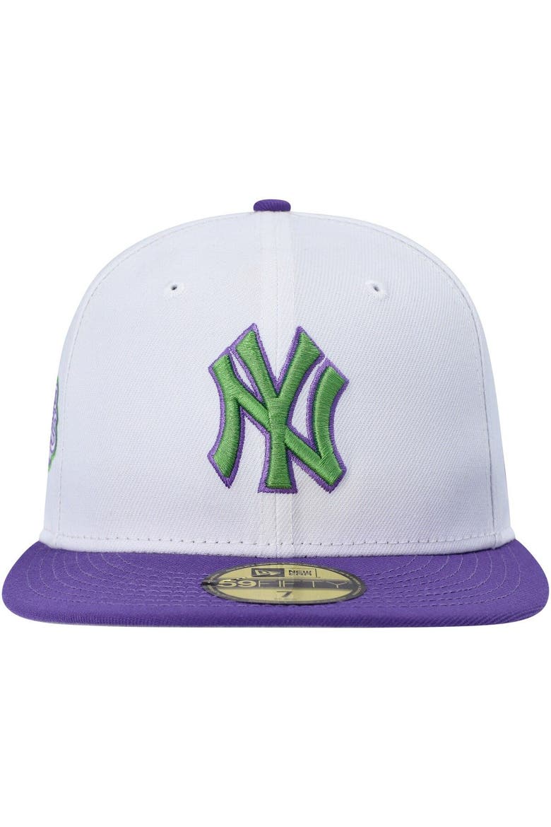 Men's New Era White New York Yankees  Side Patch 59FIFTY Fitted Hat, Alternate, color, White