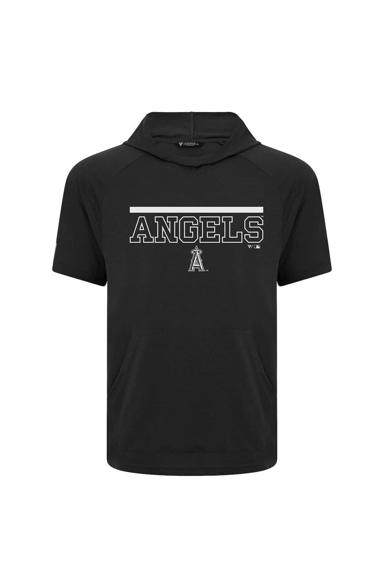 LEVELWEAR Men's Levelwear Black Los Angeles Angels Phase Vanguard Hoodie T-Shirt, Alternate, color, Black