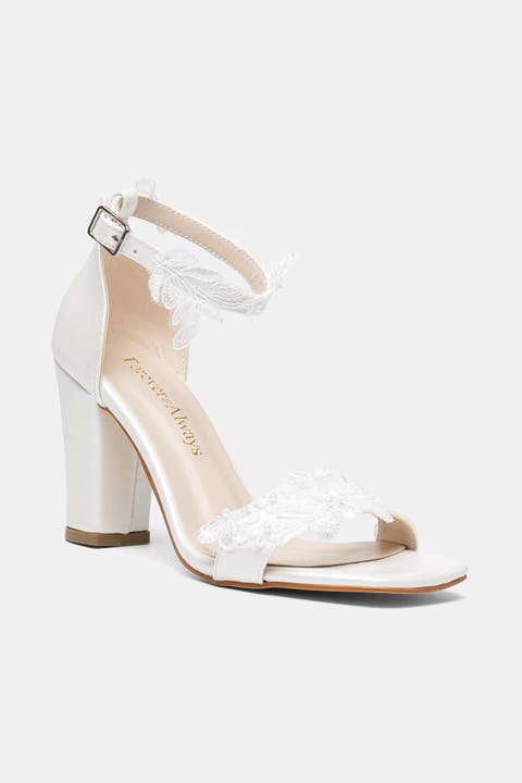Selia Block Heel Bridal Sandal