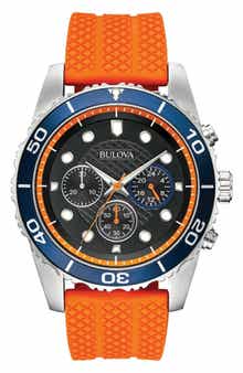 Sport Chronograph Silicone Strap Chronograph Watch, 43mm