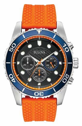 Sport Chronograph Silicone Strap Chronograph Watch, 43mm