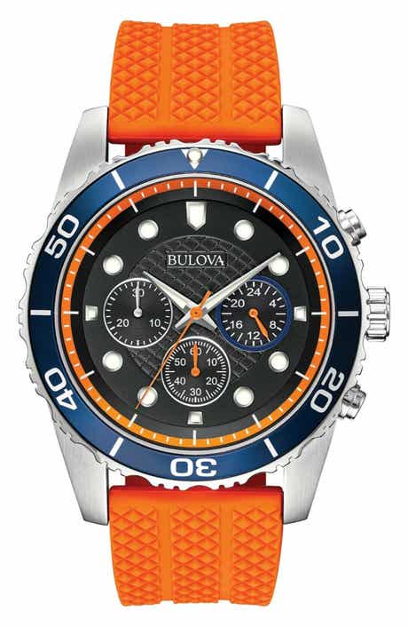 Sport Chronograph Silicone Strap Chronograph Watch, 43mm