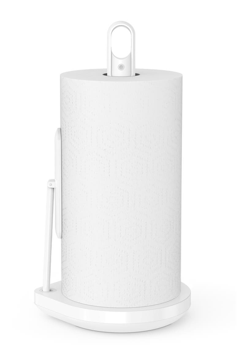 paper towel holder with spray, Alternate, color, WHITE STEEL