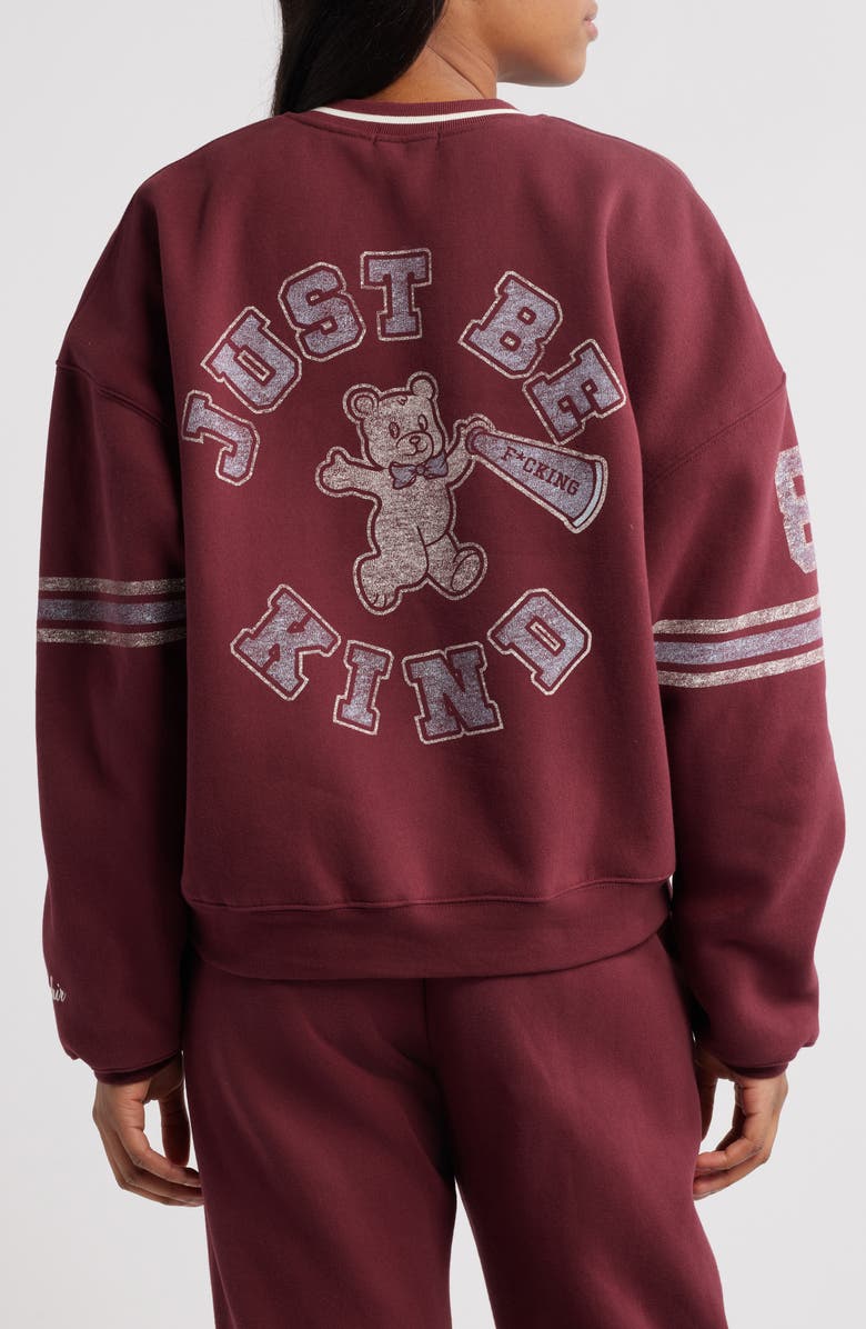 THE MAYFAIR GROUP Just Be Kind Sweatshirt, Alternate, color, Maroon