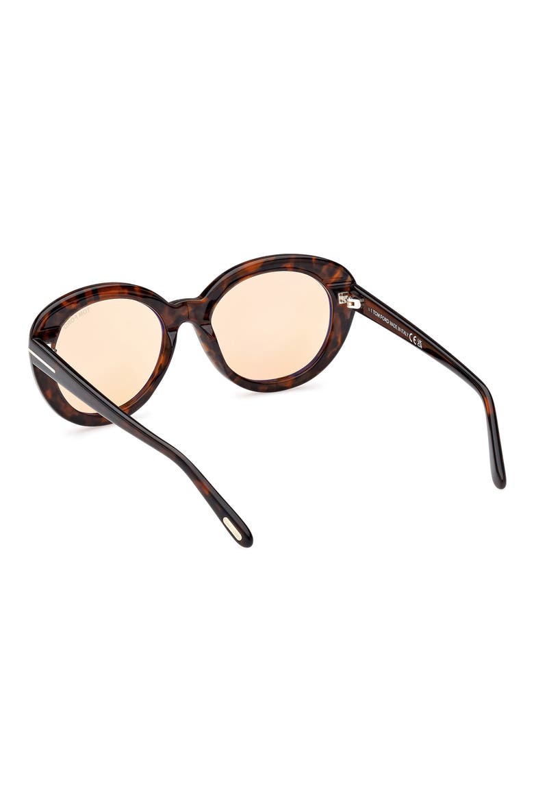 Lily-02 55mm Tinted Cat Eye Sunglasses, Alternate, color, DARK HAVANA / BROWN