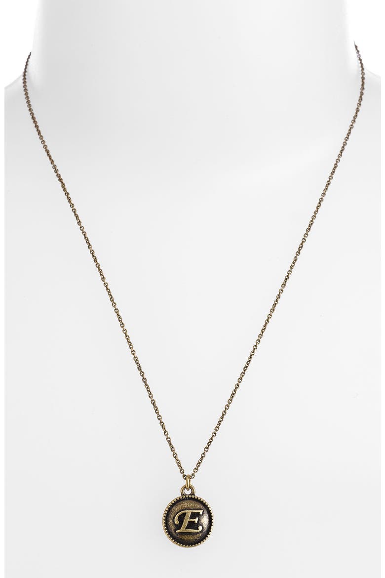 'Initial' Pendant Necklace, Main, color, BURNISHED GOLD E