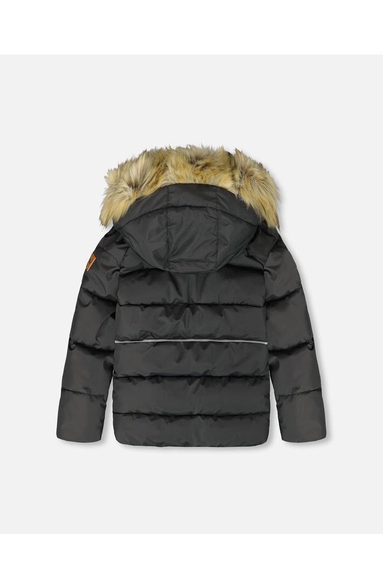 Deux par Deux Kids Gender Inclusive Puffy Winter Jacket, Alternate, color, Black