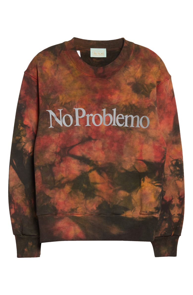 Aries Oversize No Problemo Storm Tie Dye Graphic Sweatshirt, Main, color,