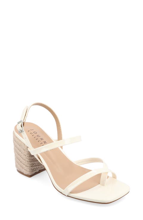 Olivina Jute Block Heel Slingback Sandal (Women)