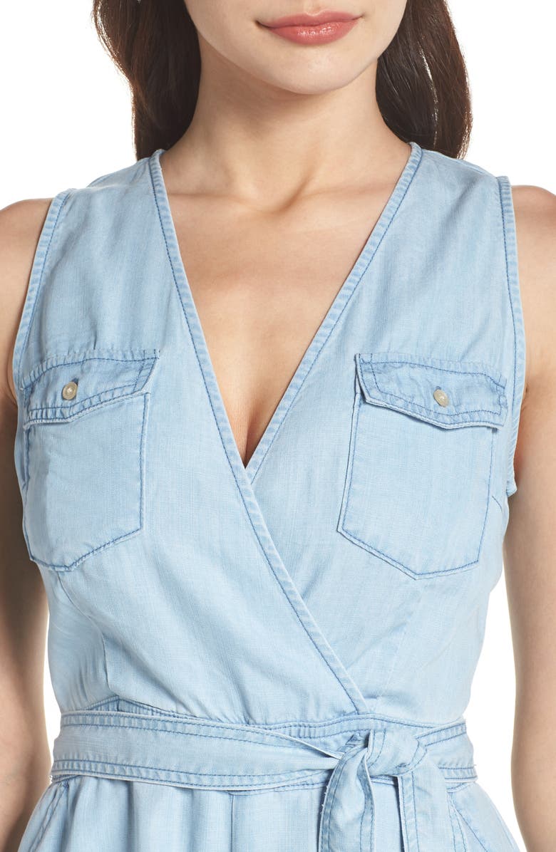 BB Dakota by Steve Madden BB Dakota Chambray Romper, Alternate, color, 