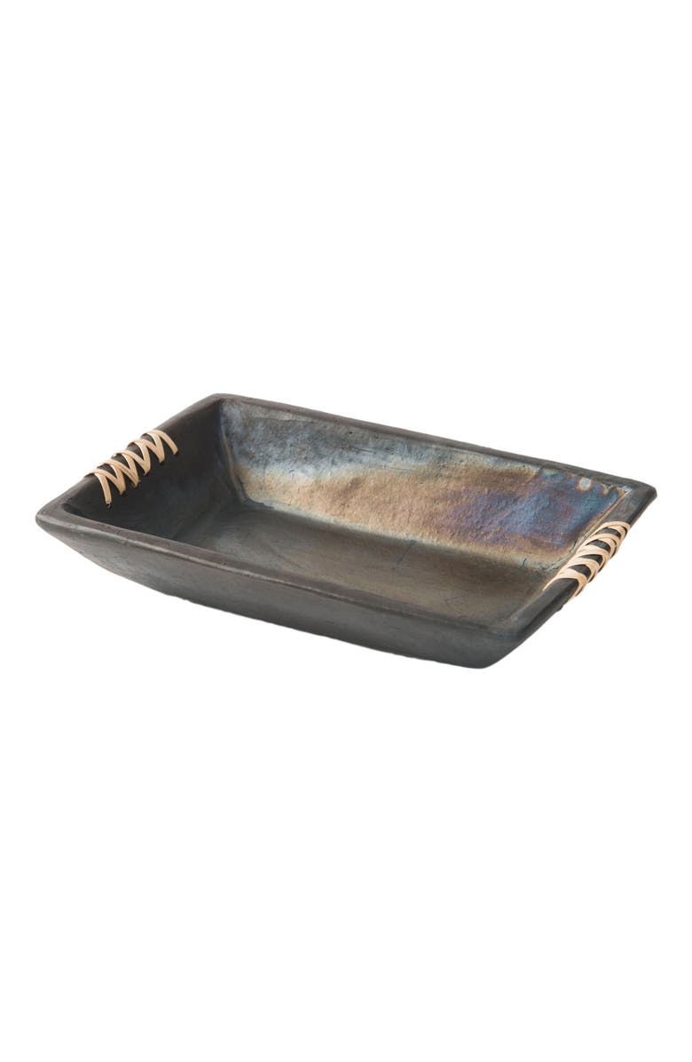 Mela Artisans Longpi Black Clay Serving Plater, Alternate, color, Black