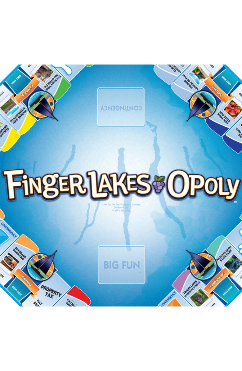 Late for the Sky Finger Lakesopoly Monopoly Board Game, Alternate, color, Multicolored