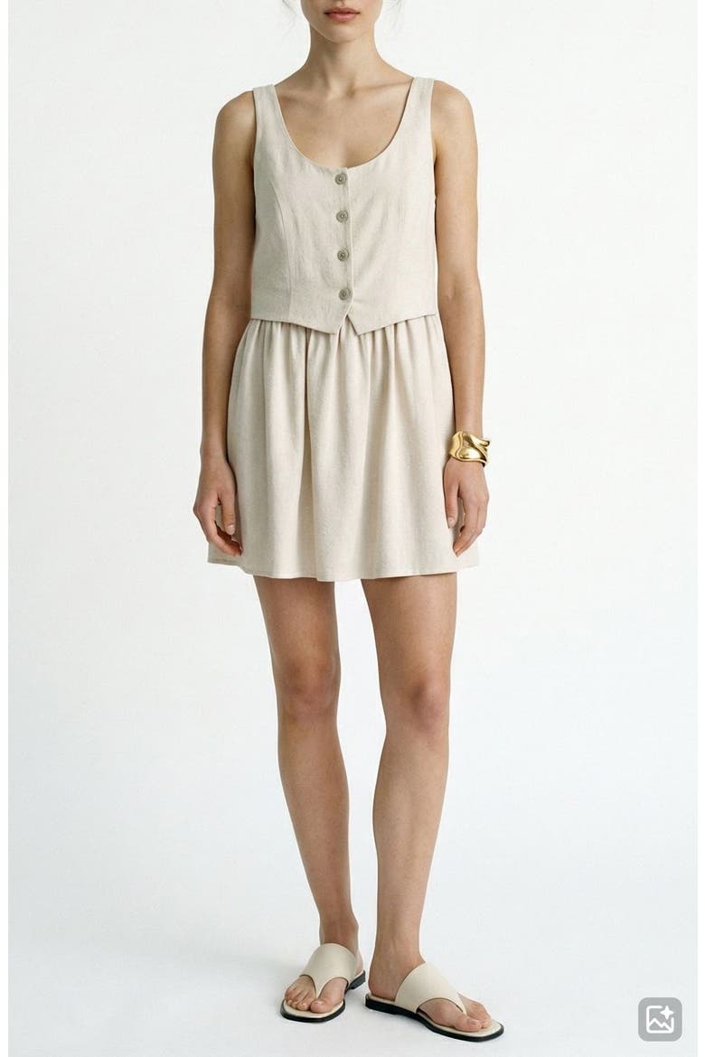 Sisse Sleeveless Dress, Main, color, OATMEAL DETAIL MELANGE
