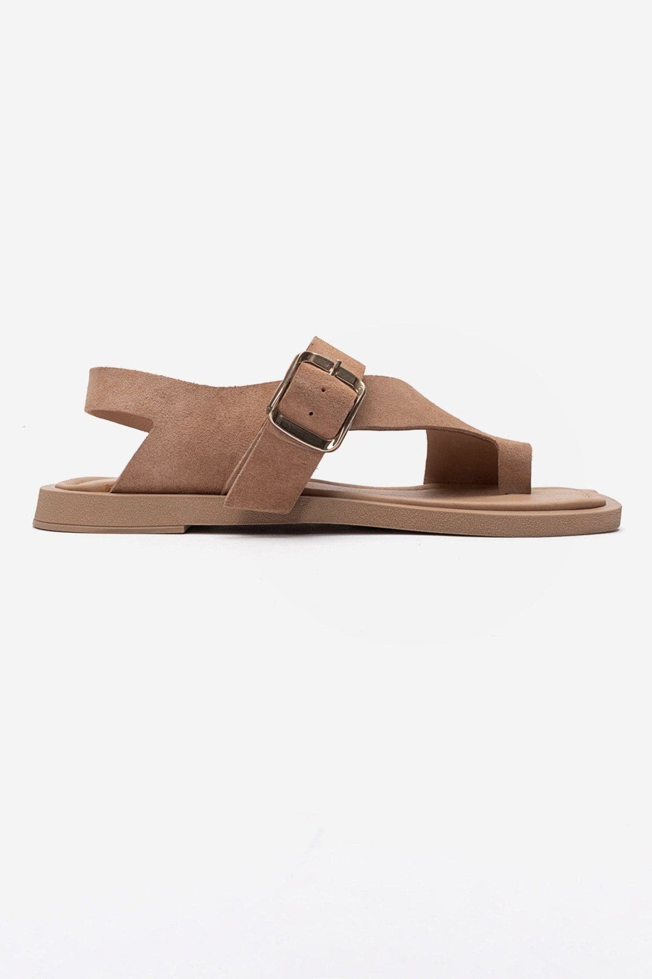 Curry Leather Slingback Sandal, Alternate, color, Mink Suede