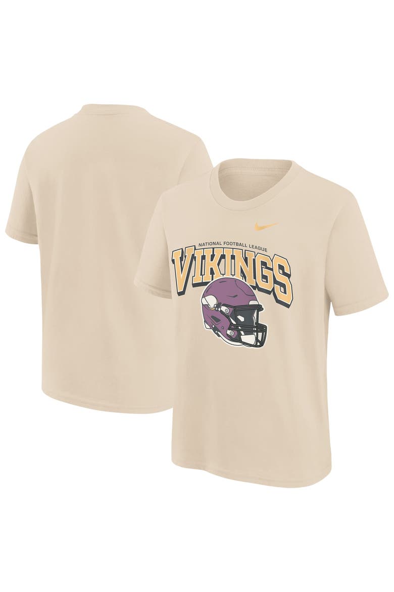Youth Nike Natural Minnesota Vikings Vintage Mod Easy Lane T-Shirt, Main, color, Natural