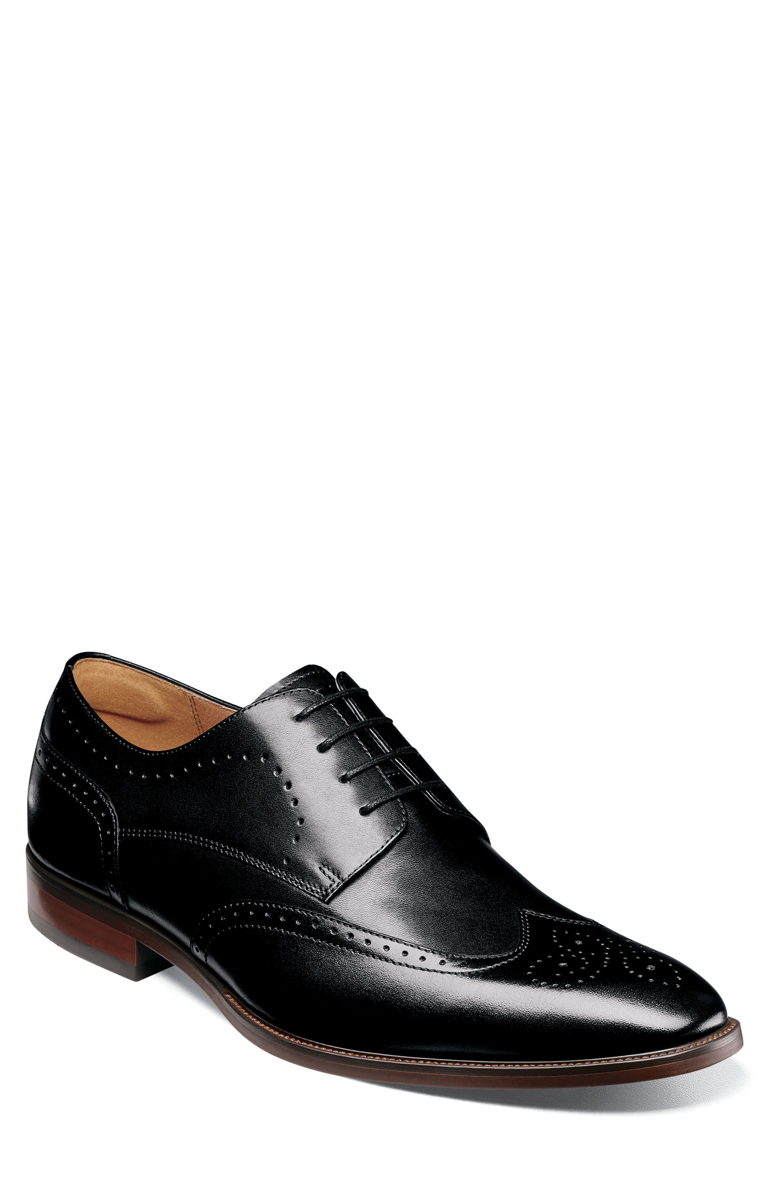 Florsheim Sorrento Wingtip Derby, Main, color, Black