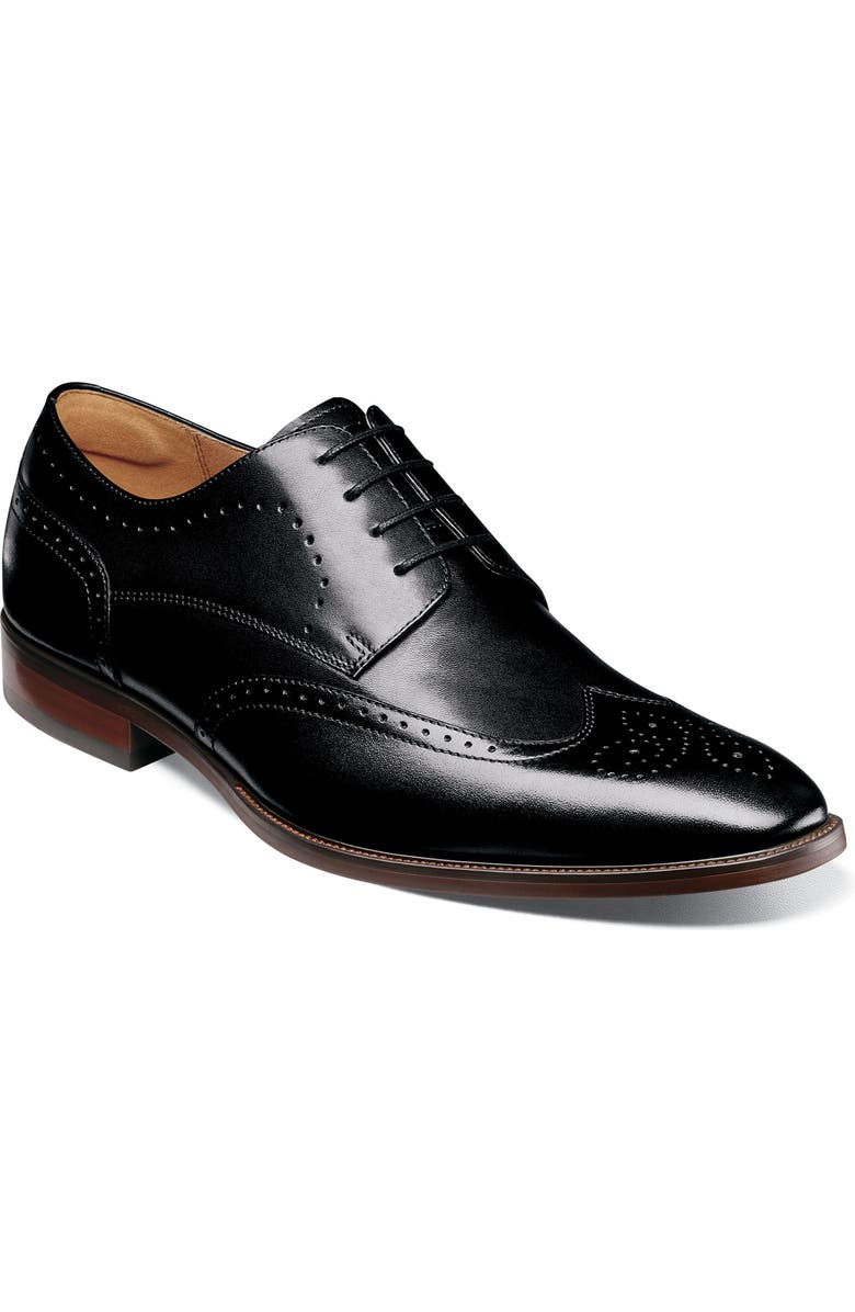 Florsheim Sorrento Wingtip Derby, Main, color, Black